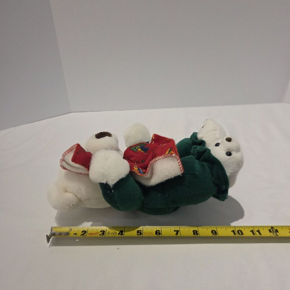 Vintage Rare Commonwealth Christmas Teddy Bear with Slippers & Blankie 11" - Picture 6 of 6